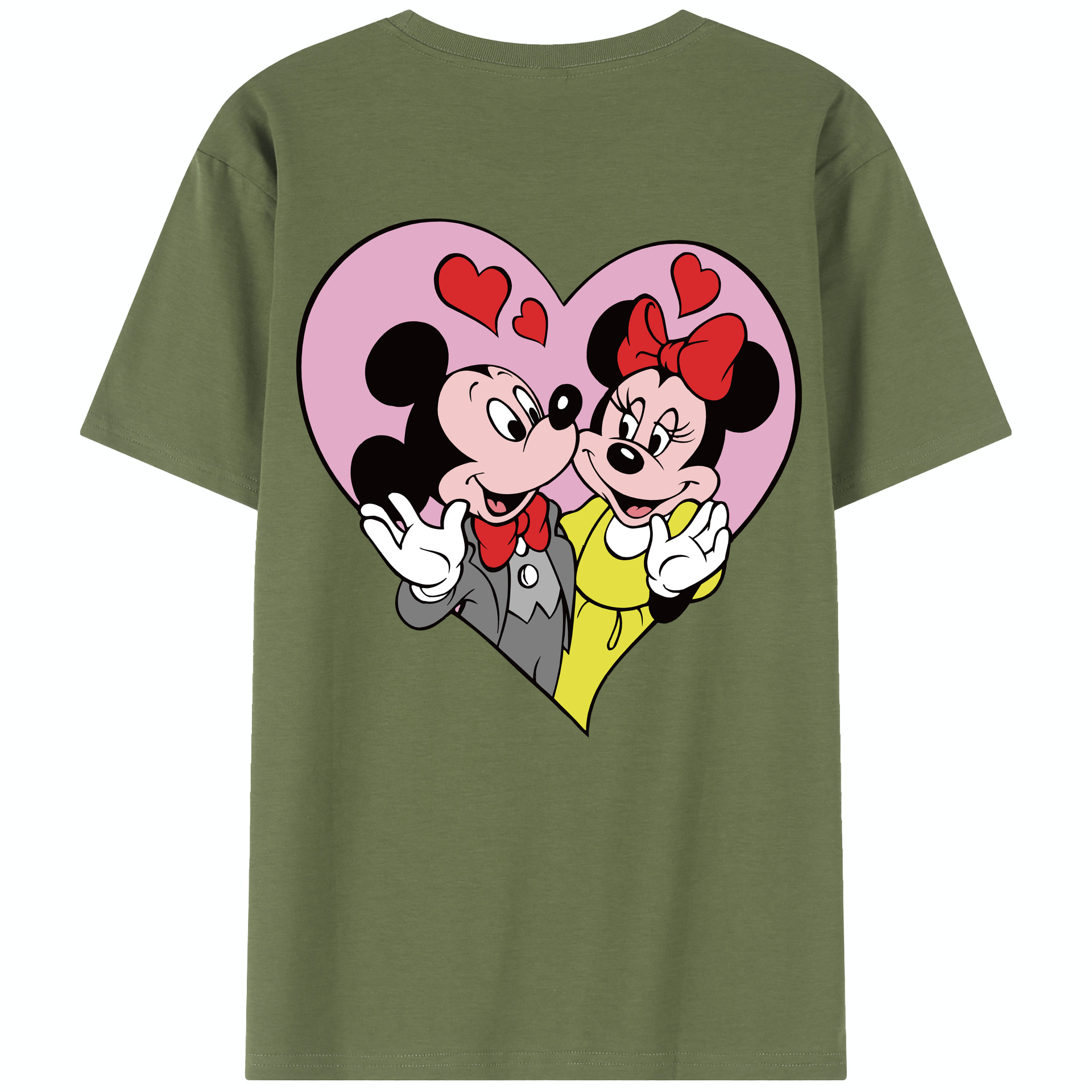 （画像用） ミッキーマウス Mickey Mouse 綿100％半袖Tシャツ（背面プリント）